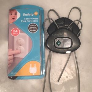 Safety babyproofing secure press plug protectors